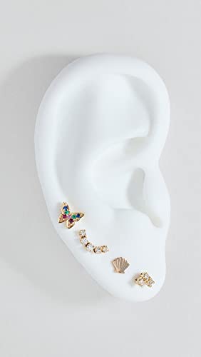 Zoe Chicco Women's 14k Graduated Curved Prong Set Earring Stud3