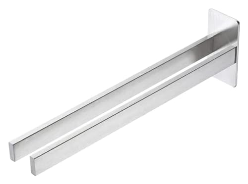 Porte-serviettes double en acier inoxydable mural auto-adhésif