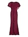 Adrianna Papell Women's Chiffon and Crepe Cascade Mermaid Gown, Bright Burgundy, 8