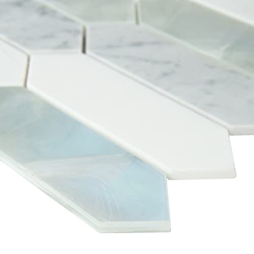 Msi Msi Cienega Springs 14.6 Inch X 11 Inch Stone Picket Tile For Kitchen Backsplash, Wall Tile For Bathroom, Shower Wall Tile, Mesh Mounted Mosaic Tile,White-Cool #TOP5