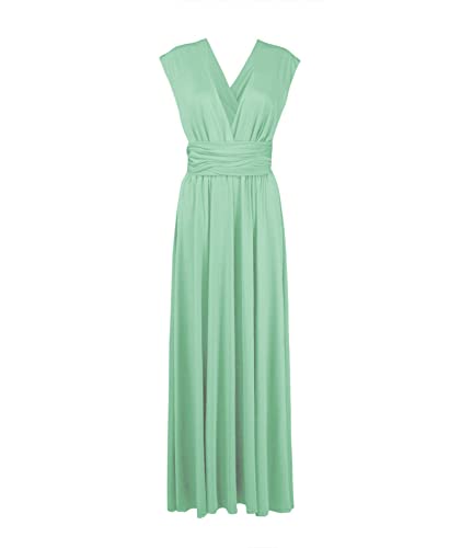 Image of Sexyshine Women's Backless Gown Dress Convertible Multi-Way Wrap Halter Cocktail Dress Bandage Bridesmaid Long Dresses