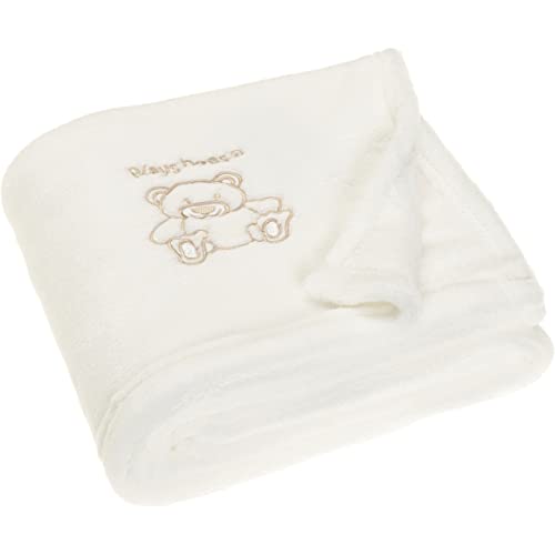 Playshoes Unisex Baby Fleece-Decke Bär 301700, 2 - Natur, 75 x 100 cm/29.5 Inch x 39.4 Inch