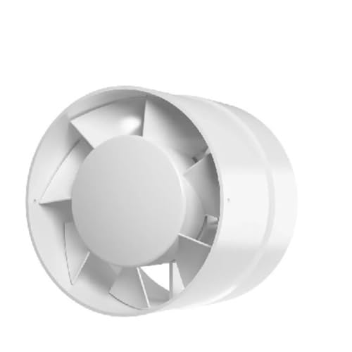 Ventteurope Rörfläkt 100 mm – tyst inline-kanalfläkt 107 m³/h, 35 dB, 14 W – energieffektiv, ABS-hölje, IP24 stänkskydd – för badrum, källare och garage