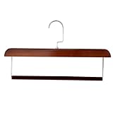 predolo Hosenbügel, Beflockt, Elegant, Platzsparend für Jeansboutiquen, Bekleidungsgeschäfte, Dunkles Holz