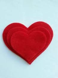 Image of OON Craft Sheet A4 Red Color 10pcs Felt Sheet (Red)