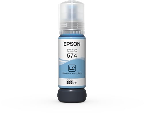 Garrafa De Tinta Original Epson Ecotank T574 Ciano Claro Fotográfica - T574520