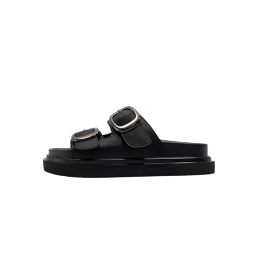 Womens Sandals Women's summer outdoor thick-soled beach sandals flat-soled fashionable flip flops