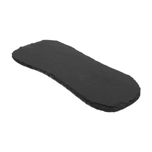 Milisten Plato de pizarra tabla de queso placas de fuente de embutidos bandeja para servir postres bandeja de natural tabla de embutidos pizarra natural