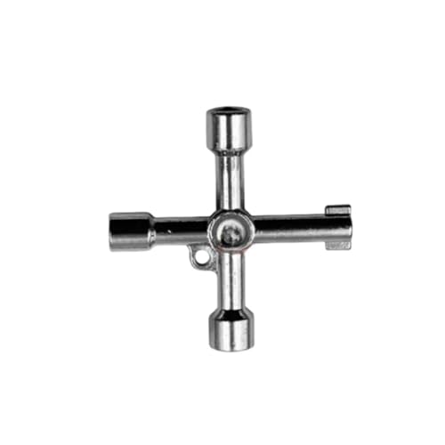 GYQAZSS 4 In 1 Multifunction Electrician Plumber Utility Cross Switch Wrench Square Triangle Key For Gas Train Bleed Radiator