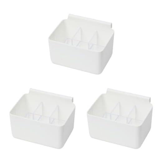 3PCS Box Shelf White Hanging Containers Counter Kitchen Slide Refrigerator Food Snack Pantry Plastic Egg Trays Organization Sauce Seasoning Basket Sorting Cabinet Organizer Clear