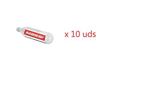 Massi - Pack de 10 Cartuchos de co2 de 16g para inflar Tus neumáticos fácilmente - massi