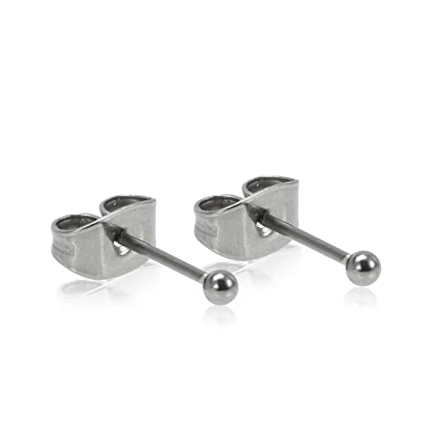 2Mm Titanium Ball Earring Studs Piercing Earrings, Tiny Hypoallergenic Earring For Women Girls Sensitive Ears, Titanium Earring Backs Included #TOP7
