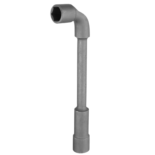 sourcing map Llave hexagonal en ángulo en forma de L de 14 mm CR-V de doble extremo métrico de 6 puntos para reparación general, tuberías, mantenimiento de automóviles de bicicleta