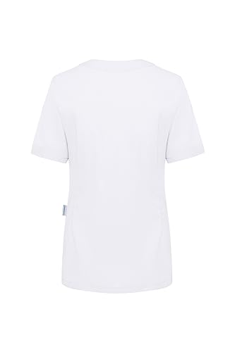 Karlowsky Kurzarm Damenkasack Essential - aus nachhaltigem Material - 65% GRS Certified Recycled Polyester/35% Conventional Cotton - weiß - Größe 38 – Bild 2