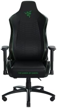 Razer Iskur - Premium Gaming Chair with Integrated Lumbar Support (Desk Chair/Office Chair, Multi-layer Synthetic Leather, Foam Padding, Head Pad, Height Adjustable) Fabric | Standard