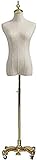 Movable: The female mannequin has universal wheels and easy to move around. Made from strong linen, user-friendly and eco-friendly.