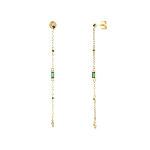 New 2026 925 Sterling Silver Ear Needle Square Chain Pendant Stud Earrings For Women Tassel Fashion Wedding Jewelry Gifts Accessories Creative Gift by WIPWEKARAT - Used condition - US$17.84