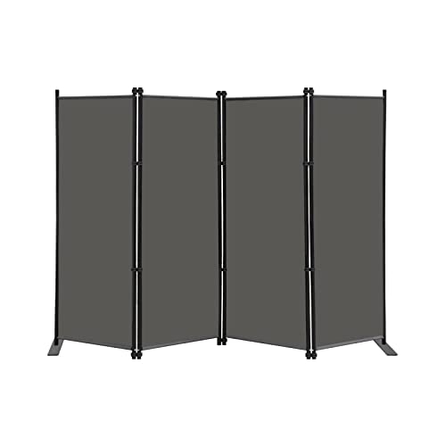 MAYOLIAH 4 Panel Room Divider Screen 6Ft Tall Foldable Privacy Dividers Indoor Wall Partition Room Separator Grey by MAYOLIAH - Used condition - US$52.17
