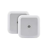 Pack 2 LUZ Nocturna LED con Sensor CREPUSCULAR AUTOMÁTICO – ILUMINACIÓN Inteligente Blanca 6000K, ENCHUFABLE, BAJO Consumo para Pasillo, BAÑO Y Dormitorio