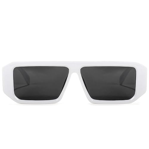 Retro Sunglasses for Women Men Vintage Fashion Flat Top Thick Frame Square Sun Glasses 1016