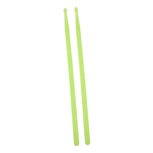 Baquetas Totority luminosas con LED verde fluorescente, 2 piezas, para bandas de marcha y kits acústicos, agarre cómodo que alivia la fatiga de las manos, ideal para principiantes y jóvenes bateristas