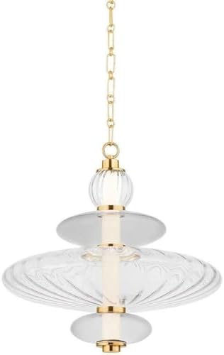 Hudson Valley Lighting 2619-AGB Williams - 20W 1 LED Pendant-18.75 Inches Tall and 19 Inches Wide