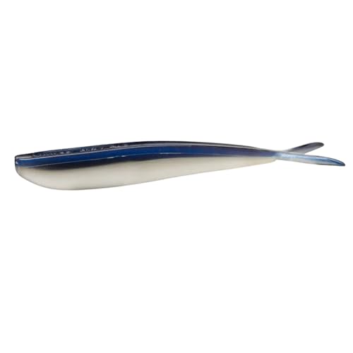 Lunker City Fishing Fin-S Fish 4" Split Tail Soft Plastic Jerk Bait Minnow Original Walleye and Bass Lure, 10 Per Bag, Made in The USA - 01 Alewife