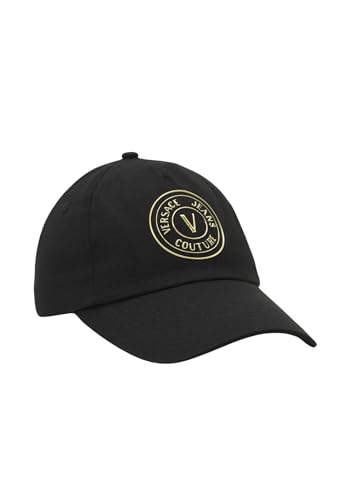 VERSACE JEANS COUTURE Black/Gold Classic Medallion Baseball Cap
