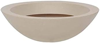 Vasart Malta Vaso de Flores Bowl, Granito Areia, 36x12cm