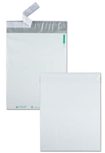 Quality Park Poly Mailer, Redi-Strip, White, 10 x 13, 100 per Box, (46197)