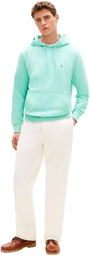 Tommy Hilfiger Herren Hoodie Essential Terry mit Bauchtasche, Türkis (Arctic Aqua), XS – Ansicht 5