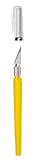 Excel Blades K40 Hobby Knife with Pocket Clip Safety Cap, American Made Light Duty Craft Knife (Yellow)