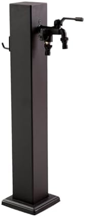 Stainless Steel Garden Water Fountain Column, Vertical Square Design, Antifreeze for Irrigation, Ideal for Lawn, Backyard, Outdoor Decor, Durable Water Feature