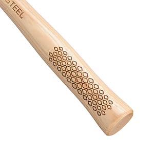 REAL STEEL Drop Forged Solid Brass Non-Sparking Hammer 20 Oz, Hickory Wood Handle 0421