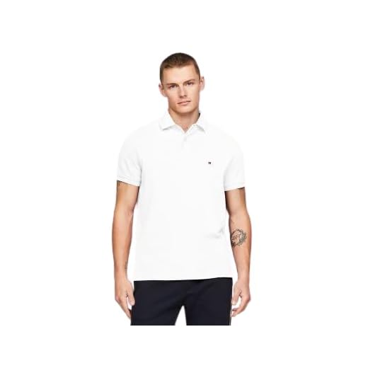 Tommy Hilfiger Camisa polo masculina de manga curta em ajuste clássico com stretch e algodão piquê orgânico, Céu do deserto, XGG