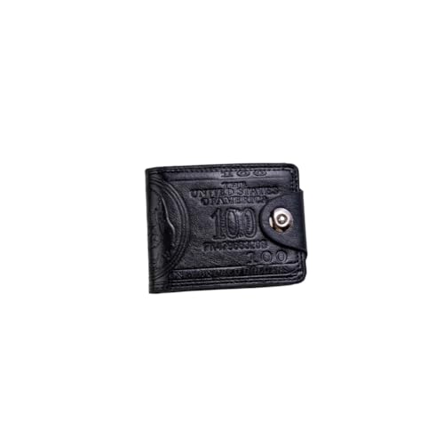 1pcs Men's Dollar Wallet One Hundred Dollar Short Wallet 100 Bill Wallet Cool Men Wallet Money Wallet. (Black)