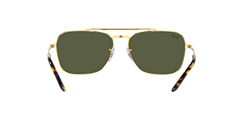 Ray-Ban Unisex RB3636 New Caravan Square Sunglasses, Legend Gold/Green, 55 mm - image 6