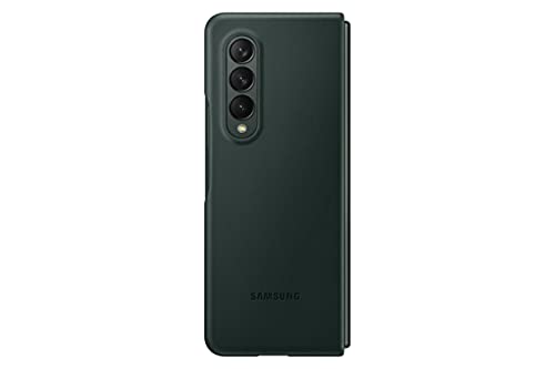 Samsung Electronics Galaxy Z Fold 3 Phone Case, Leather Protective Cover, Heavy Duty, Shockproof Smartphone Protector Case for Mobile, Green