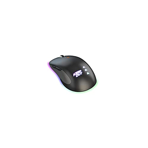 KeepOut X9CH souris USB Laser 8200 DPI - Souris (Ambidextre, Laser, USB, 8200 DPI, Noir, Vert, Gris)