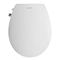 Round Bidet Toilet Seat with Soft Close and Quick Release,Non-Electric Bidet Seat with Dual Nozzles