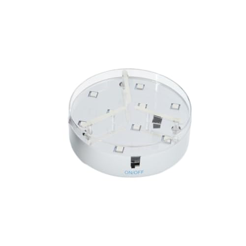 DIYEAH Socle LED Rond avec Éclairage Rgb Support Lumineux pour Vase et Art Verre Base Affichage...