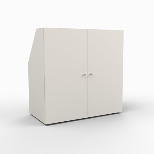 Meuble de Rangement sous Pente 2 Portes Cali Blanc