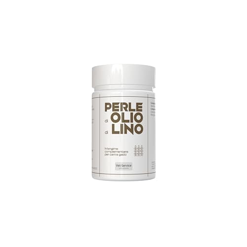 Perle di olio di lino per cani, 50 perle