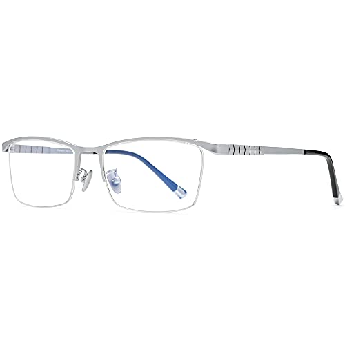 Image of FONEX Titanium Glasses Frame for Men,Square Eyewear Full Optical Eyeglasses F85641