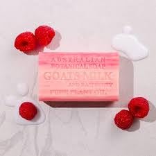 Australian Botanical Soap, Goat's Milk and Raspberry, Natural Base, 8 Bars x 193g, Pink, 193 g (Pack of 8) - Image 2
