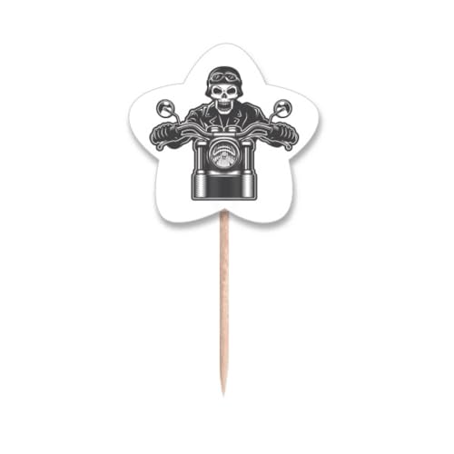 Pics cupcake moto et squelette pour buffet d'anniversaire rock