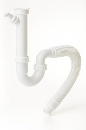 TOLLTEK Flex-Geruchsverschluss Siphon für Spülen Ablaufanschluss 40/50mm,...