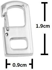 1 Piece 1.9cm Rectangle Wiregate Spring Carabiner, 316 Stainless Steel