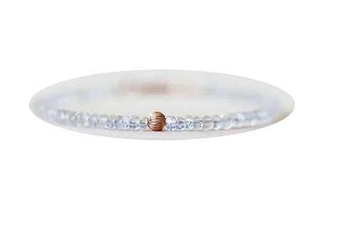 Bracelet poétique en pierre de lune de Ceylan fine et argent 925
