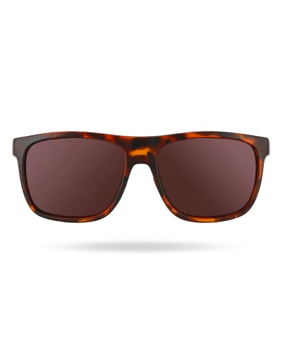 Image of TYR Men's Apollo HTS Sunglasses Polarized Rectangular, Maroon /Tortoise, One Size